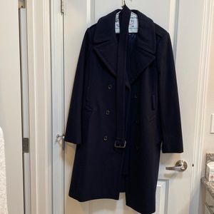 Banana Republic Navy Wool Trench